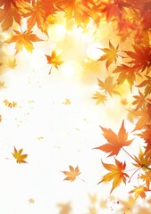 Fototapeta premium Golden Autumn Maple Leaf Background