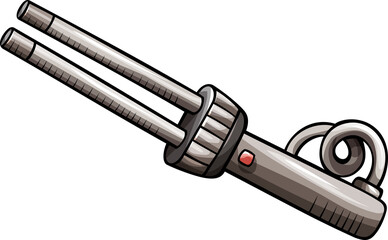 Doodle cartoon funny curling iron