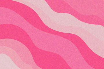Abstract pink gradient, grainy retro background with curvy waves, aesthetic vintage magenta, light...