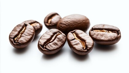 Obraz premium A close-up of roasted coffee beans showcasing their rich texture and color.