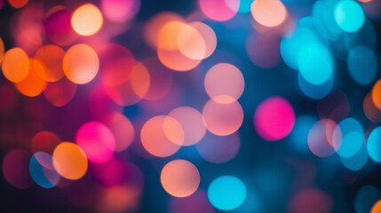 blurred lights in pink, blue, and orange, close-up, blurred background, blurry, defocused, light leaks, neon lights, colorful