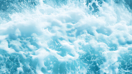 Fototapeta premium breaking wave texture with foamy crest and water droplets