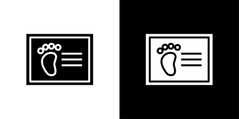 Birth certification icon logo set vector