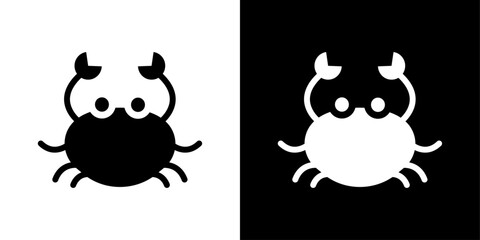 Crabs icon logo set vector