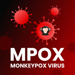 Monkeypox outbreak concept banner. Mpox banner suitable for web articles or social media campaign