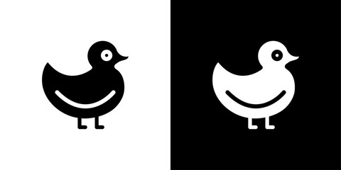 Duck icon logo set vector