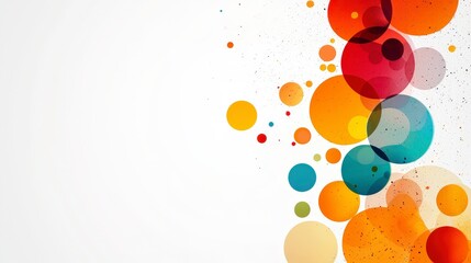 Abstract design featuring colorful circles against a light background for visual appeal.