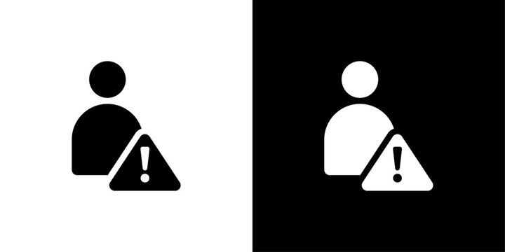 Fake account icon logo set vector
