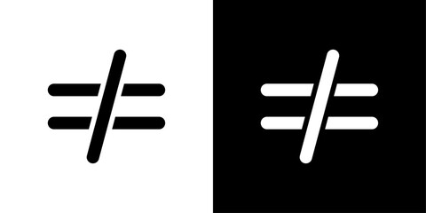 Inequality icon logo set vector