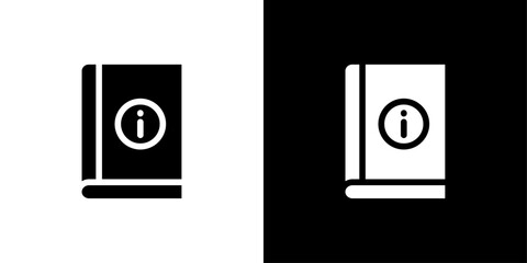 Information book icon logo set vector