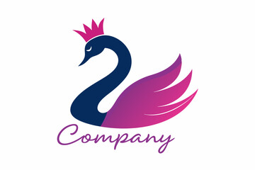Beautiful swan logo design for a company 