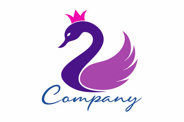 Beautiful swan logo design for a company 