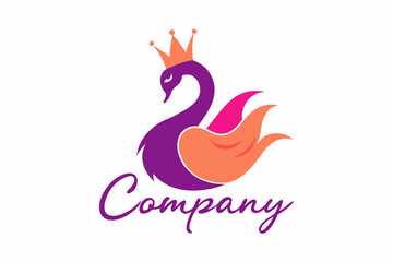 Beautiful swan logo design for a company 