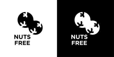 nuts free icon logo set vector