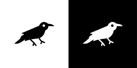 raven icon logo set vector