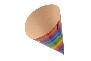 Colorful birthday cap isolated on white background