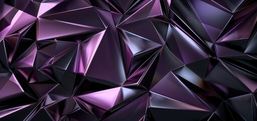 Obraz premium Abstract Purple Metallic Triangles