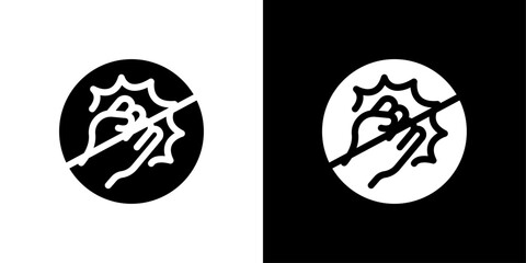 Stop violence icon logo set vector