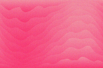 Abstract pink gradient, grainy retro background with curvy waves, aesthetic vintage magenta, light...