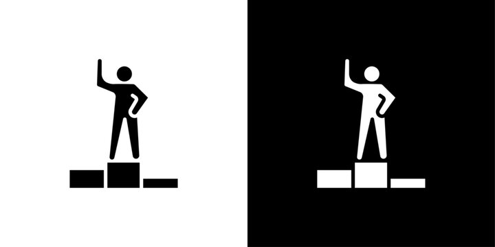 Victory icon logo set vector