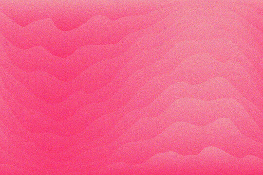Abstract pink gradient, grainy retro background with curvy waves, aesthetic vintage magenta, light pink geometric pattern, backdrop with noise effect. Great for presentation, web banner