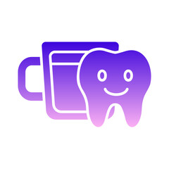 tooth with glass of water