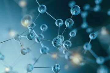 Digital Molecular Structure Concept Molecular Structure. Science background. 3D Render