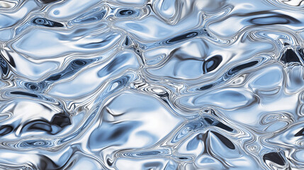 seamless texture of liquid mercury, reflective silver surface with subtle ripples seamless texture of liquid, full frame