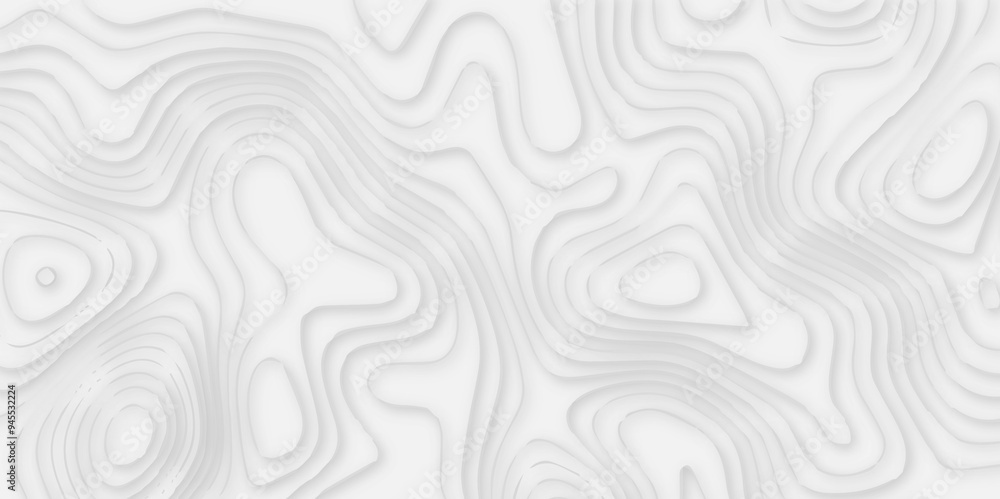 Poster abstract paper carve template. abstract white and gray 3d papercut topography relief vector backgrou