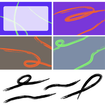 Decorative brush stroke presentaiton cover design