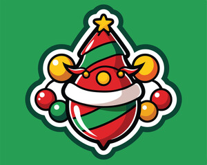  christmas t shirt and sticker vector illustration design