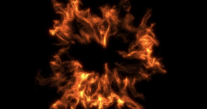 abstract cosmic explosion shockwave fire flame gold energy on black background