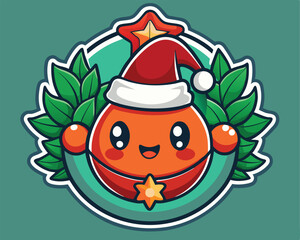  christmas t shirt and sticker vector illustration design