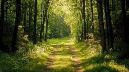 Forest Path Sunlight