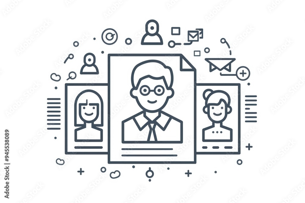 Poster A digital illustration of a couple using a computer together, perfect for use in presentations about relationships or technology
