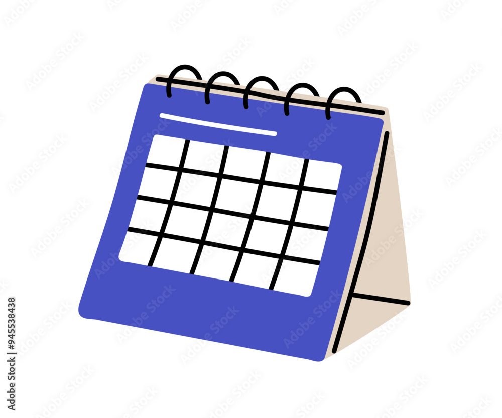 Poster calendar icon. abstract month calender. scheduling and planning organizer, agenda. desk top office p