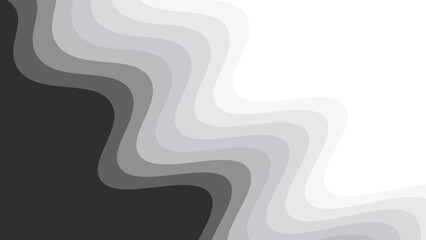 Grey wave paper cut abstract background vector image for backdrop or presentation
