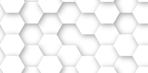 3d white hexagon empty background fresh blocks vector background 