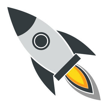 recommend clip art: Vector rocket in flat style on a isolated white background (19)