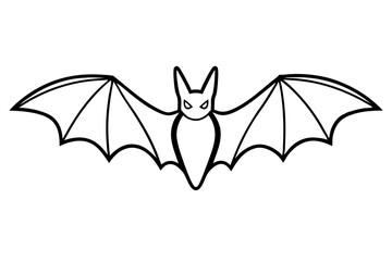 Bat liner silhouette vector illustration