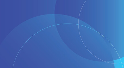 Abstract gradient blue background with overlapping circles and lines creating a sense of depth and movement