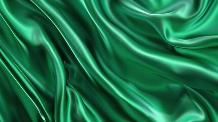 Obraz premium Emerald Green Satin Fabric Texture