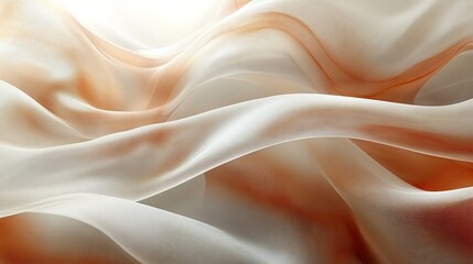 Obraz premium Soft golden silk draped gracefully, showcasing intricate textures