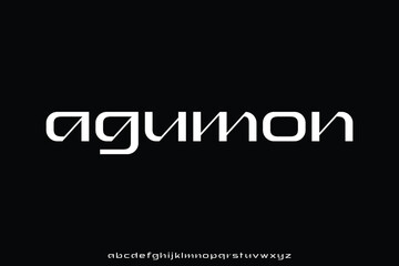 Modern futuristic decorative sans serif alphabet display font vector