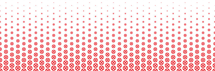 horizontal red crossed no entry sign design for pattern and background.
