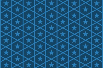 Fototapeta premium Blue pattern, Stars and striples, stars background, blue background, blue background with stars, seamless star pattern, stars background, seamless pattern with stars, seamless star pattern, star