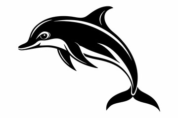 Dolphin silhouette icon vector illustration