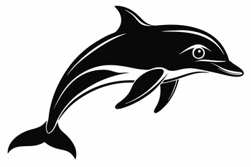 Dolphin silhouette icon vector illustration