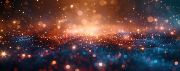 Fototapeta premium Abstract New Year's background with festive confetti and fireworks