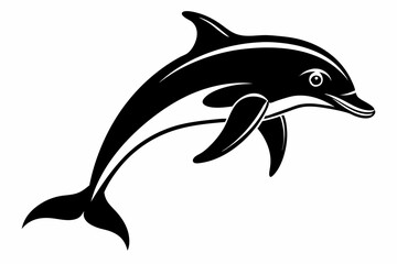 Dolphin silhouette icon vector illustration